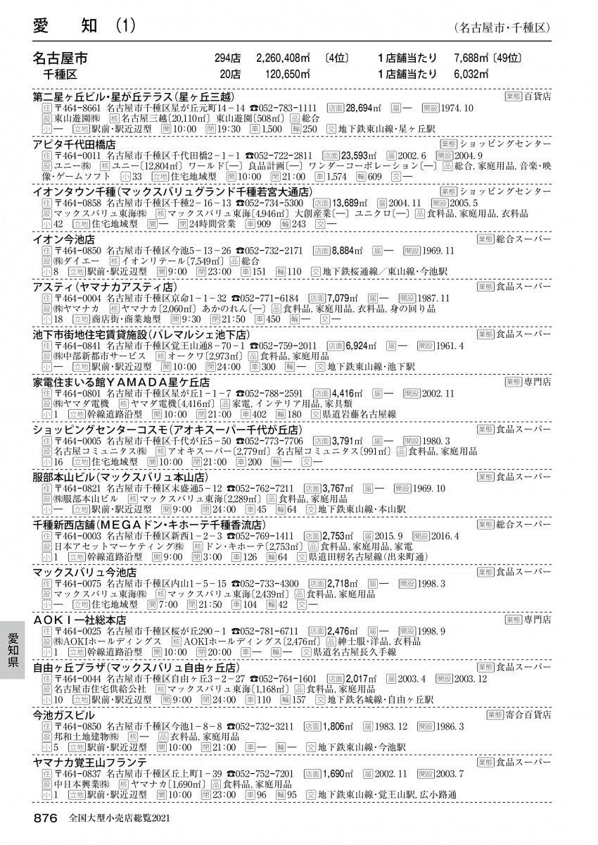 全国大型小売店総覧21年版