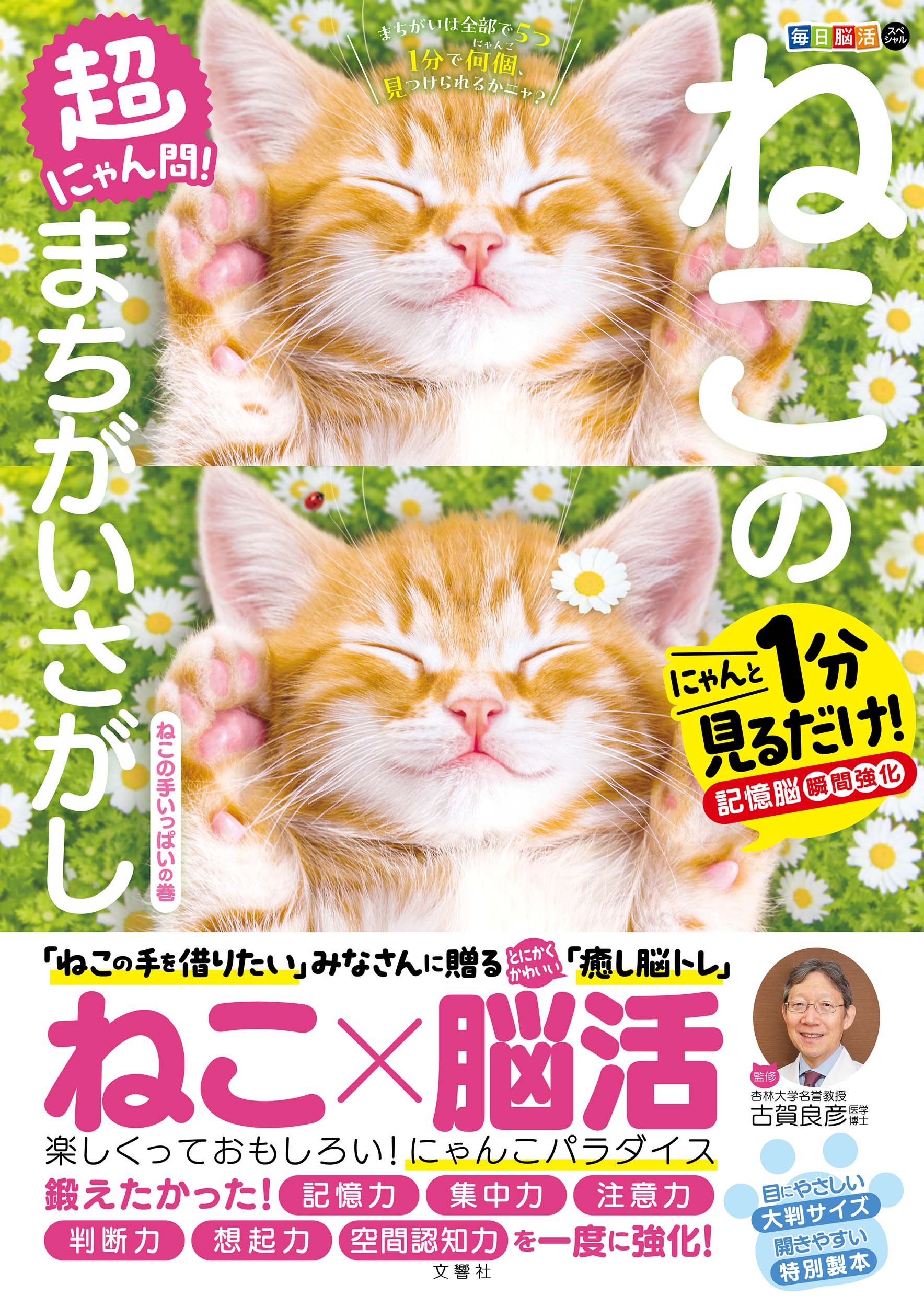 毎日脳活スペシャル 超にゃん問！ ねこのまちがいさがし ねこの手
